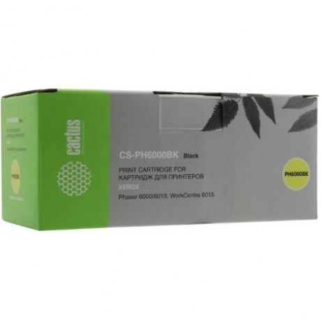 Картридж Cactus CS-PH6000BK (106R01634) для Xerox Phaser 6000/6010, черный
Картридж Cactus CS-PH6000BK (106R01634) для Xerox Phaser 6000/6010, черный