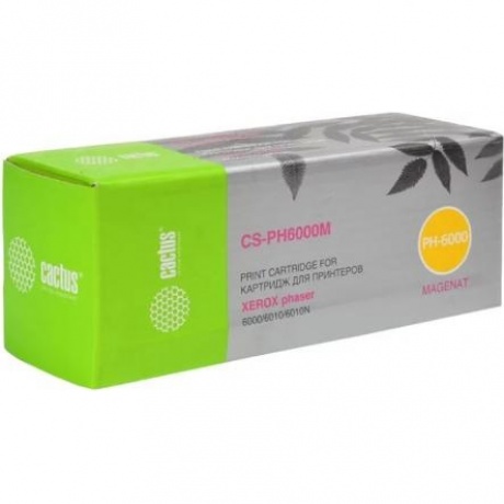 Картридж Cactus CS-PH6000M (106R01632) для Xerox Phaser 6000/6010, пурпурный
Картридж Cactus CS-PH6000M (106R01632) для Xerox Phaser 6000/6010, пурпурный