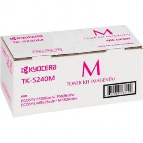 Картридж Kyocera TK-5240M (1T02R7BNL0) для Kyocera P5026cdn/cdw M5526cdn/cdw, пурпурный
Картридж Kyocera TK-5240M (1T02R7BNL0) для Kyocera P5026cdn/cdw M5526cdn/cdw, пурпурный