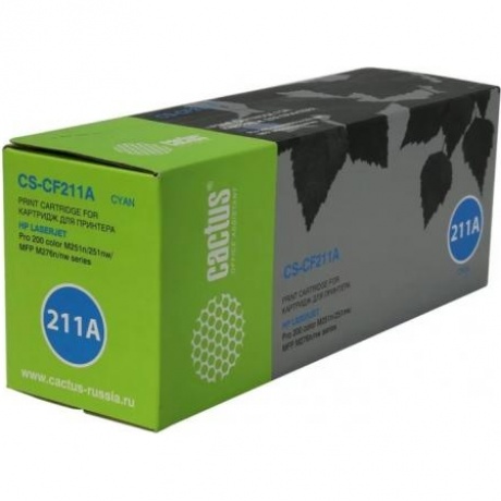 Картридж Cactus CS-CF211A для HP LJ Pro 200 M251/M276, голубой
Картридж Cactus CS-CF211A для HP LJ Pro 200 M251/M276, голубой
