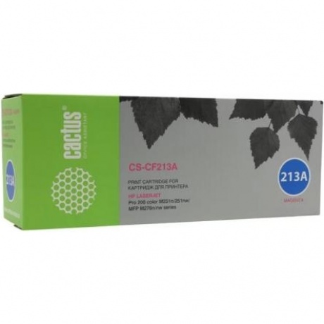 Картридж Cactus CS-CF213A для HP LJ Pro 200 M251/M276, пурпурный
Картридж Cactus CS-CF213A для HP LJ Pro 200 M251/M276, пурпурный