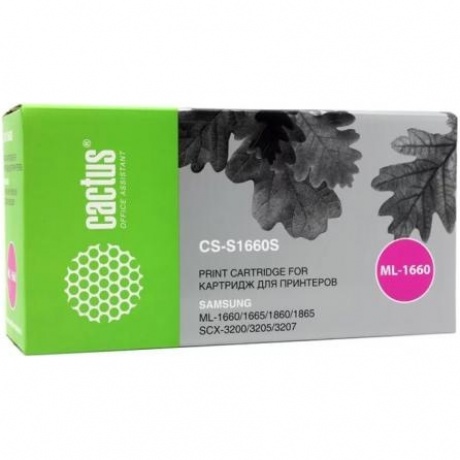 Картридж Cactus CS-S1660S для SAMSUNG ML-1660/1665/ SCX-3205, черный
Картридж Cactus CS-S1660S для SAMSUNG ML-1660/1665/ SCX-3205, черный
