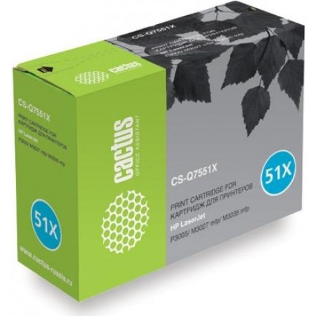 Картридж Cactus CS-Q7551XS для HP LJ P3005/M3027/M3035, черный
Картридж Cactus CS-Q7551XS для HP LJ P3005/M3027/M3035, черный
