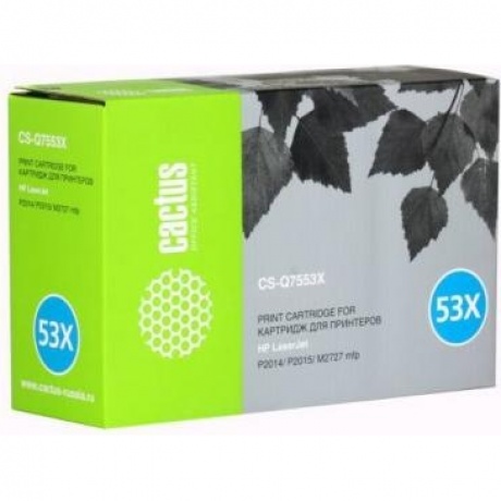 Картридж Cactus CS-Q7553X для HP Laser Jet P2014/P2015/M2727 mfp, черный
Картридж Cactus CS-Q7553X для HP Laser Jet P2014/P2015/M2727 mfp, черный
