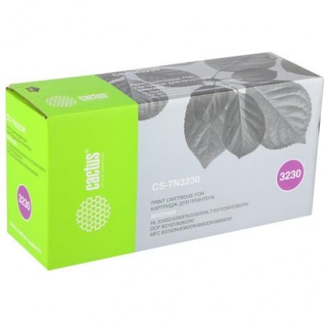 Картридж Cactus CS-TN3230 для Brother HL-5340D/5350DN/5370DW/DCP-8070D/8085DN, черный
Картридж Cactus CS-TN3230 для Brother HL-5340D/5350DN/5370DW/DCP-8070D/8085DN, черный