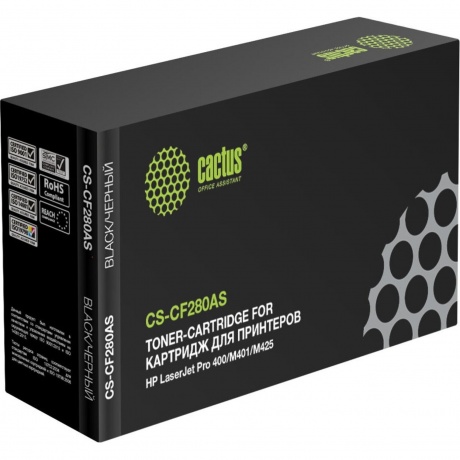 Картридж Cactus CS-CF280A для HP LJ Pro 400/M401/M425, черный, Black
Картридж Cactus CS-CF280A для HP LJ Pro 400/M401/M425, черный, Black