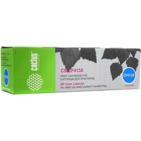 Картридж Cactus CS-CF413X для HP HP CLJ Pro M452dn/M452dw/M477fdn/M477fdw, пурпурный
Картридж Cactus CS-CF413X для HP HP CLJ Pro M452dn/M452dw/M477fdn/M477fdw, пурпурный
