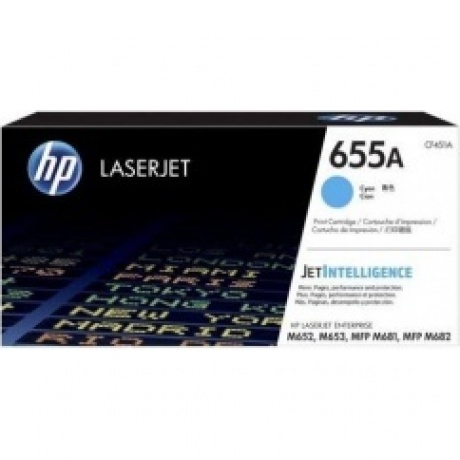 Тонер Картридж HP 655A CF451A голубой (10500стр.) для HP M652/653/M681/682
Тонер Картридж HP 655A CF451A голубой (10500стр.) для HP M652/653/M681/682