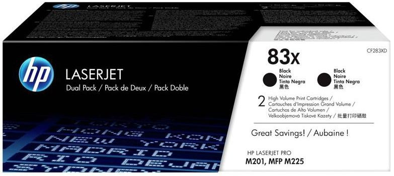 Тонер Картридж HP 83X CF283XD черный x2уп. (4400стр.) для HP LJ Pro M201/M225
Тонер Картридж HP 83X CF283XD черный x2уп. (4400стр.) для HP LJ Pro M201/M225