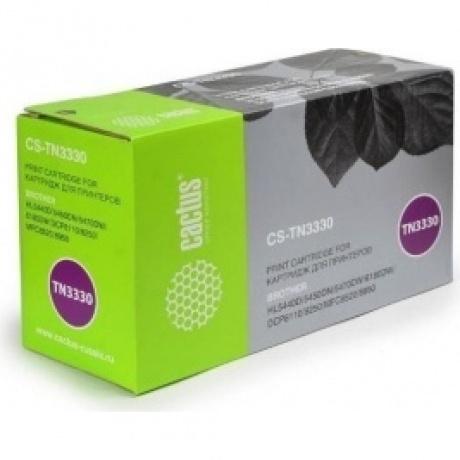 Тонер Картридж Cactus CS-TN3330 черный для Brother HL-5440D/5450DN/5470DW/6180DW/DCP8110/8250/MFC-85
Тонер Картридж Cactus CS-TN3330 черный для Brother HL-5440D/5450DN/5470DW/6180DW/DCP8110/8250/MFC-85