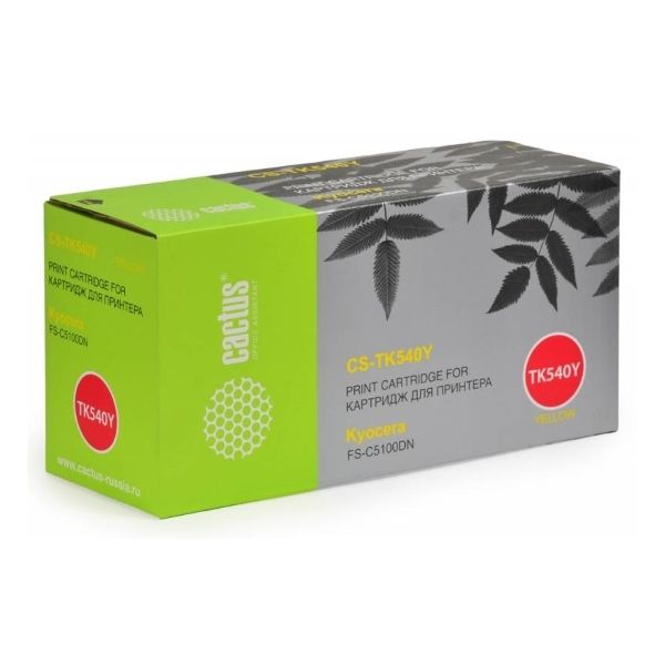 Тонер Cactus CS-TK540Y желтый для Kyocera FS-C5100DN (4000стр.)
Тонер Cactus CS-TK540Y желтый для Kyocera FS-C5100DN (4000стр.)
