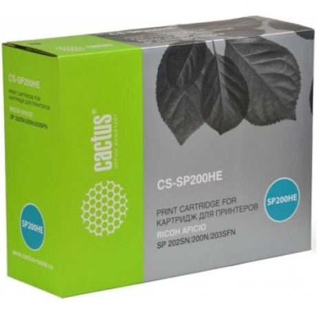 Тонер Картридж Cactus CS-SP200HE черный для Ricoh SP 202SN/200N/203SFN (2600стр.)
Тонер Картридж Cactus CS-SP200HE черный для Ricoh SP 202SN/200N/203SFN (2600стр.)