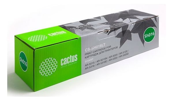 Тонер Картридж Cactus CS-SH016LT черный для Sharp AR-5015/5015N/5020
Тонер Картридж Cactus CS-SH016LT черный для Sharp AR-5015/5015N/5020