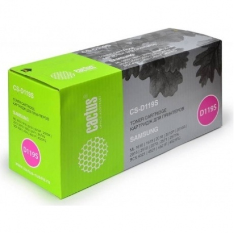 Тонер Картридж Cactus CS-D119S черный для Samsung ML-1610/1615/1620/1625/2010/2015/2020/2510/2570/25
Тонер Картридж Cactus CS-D119S черный для Samsung ML-1610/1615/1620/1625/2010/2015/2020/2510/2570/25