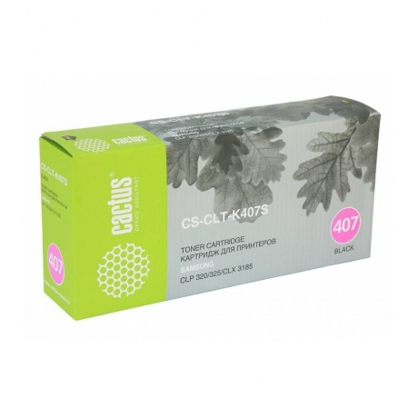 Тонер Картридж Cactus CS-CLT-K407S черный для Samsung CLP320/320n/325/CLX3185/3185n/3185fn (1500стр.
Тонер Картридж Cactus CS-CLT-K407S черный для Samsung CLP320/320n/325/CLX3185/3185n/3185fn (1500стр.