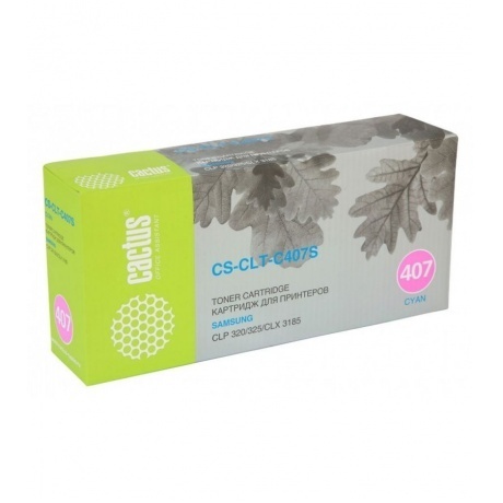 Тонер Картридж Cactus CS-CLT-C407S голубой для Samsung CLP320/320n/325/CLX3185/3185n/3185fn (1000стр
Тонер Картридж Cactus CS-CLT-C407S голубой для Samsung CLP320/320n/325/CLX3185/3185n/3185fn (1000стр
