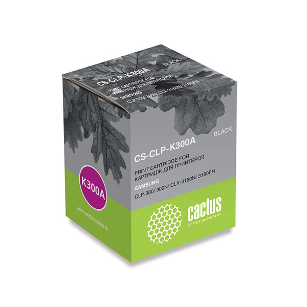 Тонер Картридж Cactus CS-CLP-K300A черный для Samsung CLP-300/300N/CLX-3160N/3160FN (2000стр.)
Тонер Картридж Cactus CS-CLP-K300A черный для Samsung CLP-300/300N/CLX-3160N/3160FN (2000стр.)
