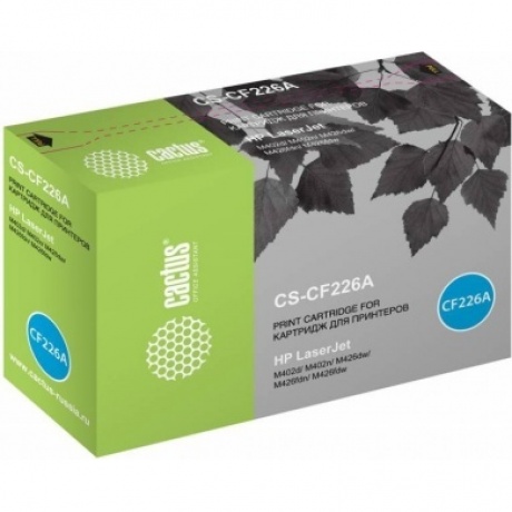 Тонер Картридж Cactus CS-CF226A черный для HP LJ M402d/M402n/M426dw/M426fdn/M426fdw (3100стр.)
Тонер Картридж Cactus CS-CF226A черный для HP LJ M402d/M402n/M426dw/M426fdn/M426fdw (3100стр.)