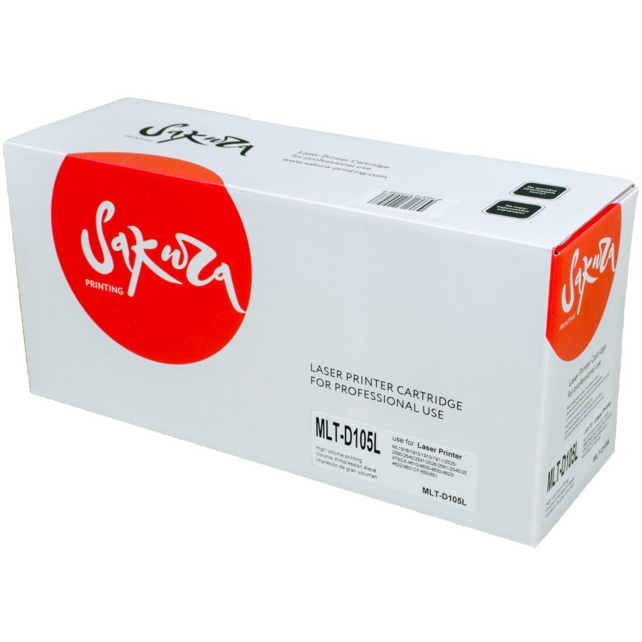 Картридж SAKURA MLTD105L для Samsung ML1910/1911//1915/2525/2580/4600/4601/4605/4610/16004623/SF650/65, черный, 2500 к.
Картридж SAKURA MLTD105L для Samsung ML1910/1911//1915/2525/2580/4600/4601/4605/4610/16004623/SF650/65, черный, 2500 к.