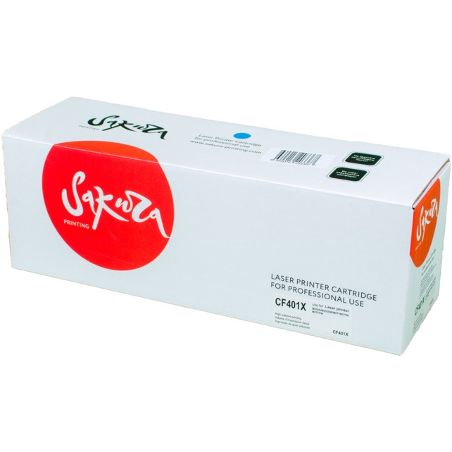 Картридж SAKURA CF401X для HP Color LaserJet Pro M252n/M252dn/MFP277dw/277n, синий, 2300 к.
Картридж SAKURA CF401X для HP Color LaserJet Pro M252n/M252dn/MFP277dw/277n, синий, 2300 к.