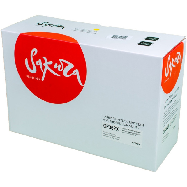 Картридж SAKURA CF362X для HP Color LaserJet Enterprise M553n/553X/553dn HP Color LaserJet Enterprise M552dn, желтый, 9500 к.
Картридж SAKURA CF362X для HP Color LaserJet Enterprise M553n/553X/553dn HP Color LaserJet Enterprise M552dn, желтый, 9500 к.