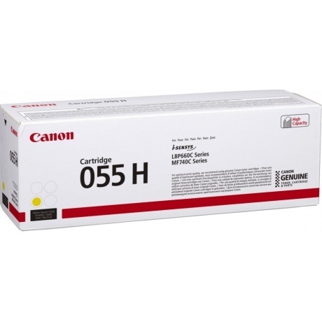 Картридж лазерный Canon 055 H Y 3017C002 желтый (5900стр.) для Canon MF645Cx/MF643Cdw/MF641Cw/LBP623Cdw/621Cw
Картридж лазерный Canon 055 H Y 3017C002 желтый (5900стр.) для Canon MF645Cx/MF643Cdw/MF641Cw/LBP623Cdw/621Cw