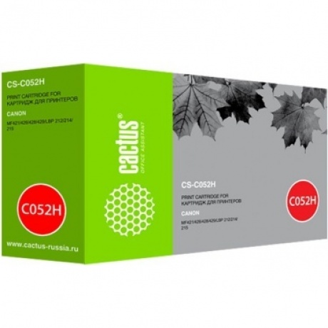 Картридж лазерный Cactus CS-C052H черный (9200стр.) для Canon MF421/426/428/429/LBP 212/214/215
Картридж лазерный Cactus CS-C052H черный (9200стр.) для Canon MF421/426/428/429/LBP 212/214/215