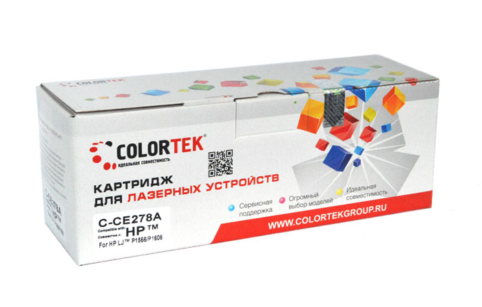 Картридж Colortek HP CE278A, Черный
Картридж Colortek HP CE278A, Черный