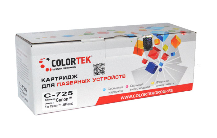 Картридж Colortek Canon 725, Черный
Картридж Colortek Canon 725, Черный