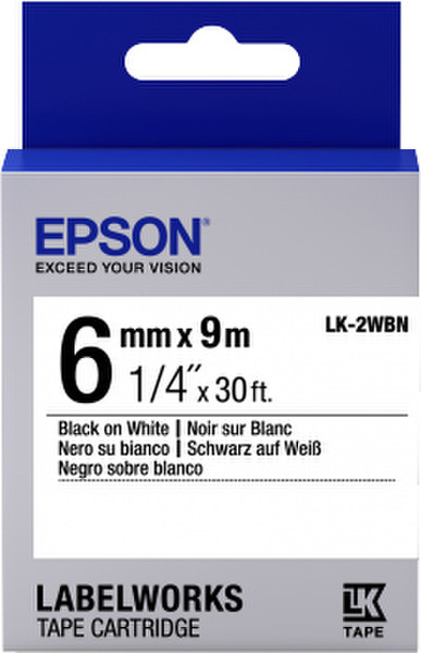 Картридж с лентой Epson C53S652003 Tape 6мм/9м, бел./черн. - LK2WBN, Черный
Картридж с лентой Epson C53S652003 Tape 6мм/9м, бел./черн. - LK2WBN, Черный