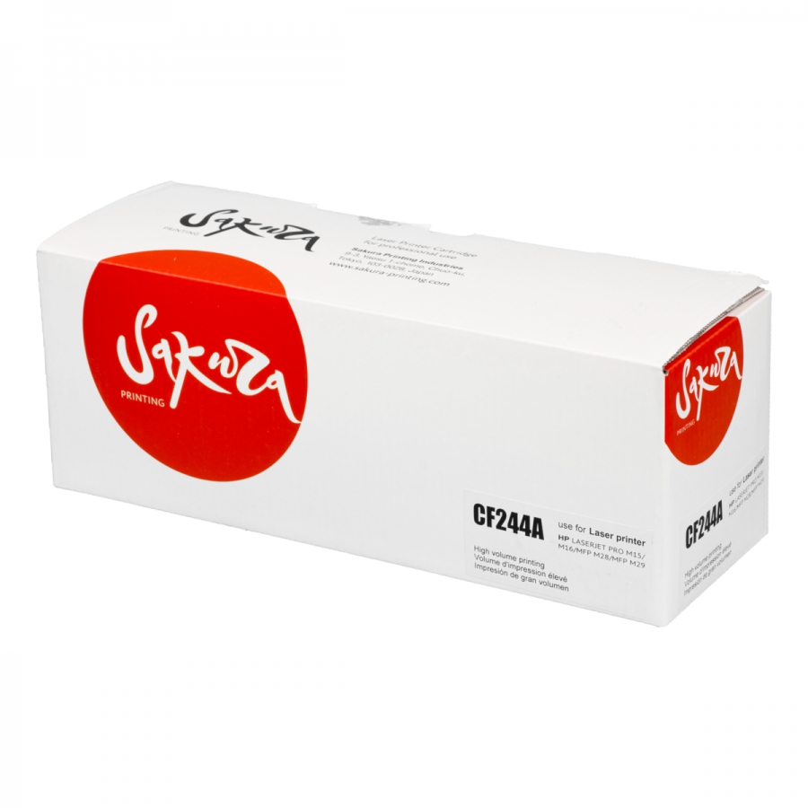 Картридж SAKURA CF244A для HP LJ Pro M15a/M15w/ M28a/M28w, черный, 1 000 к.
Картридж SAKURA CF244A для HP LJ Pro M15a/M15w/ M28a/M28w, черный, 1 000 к.