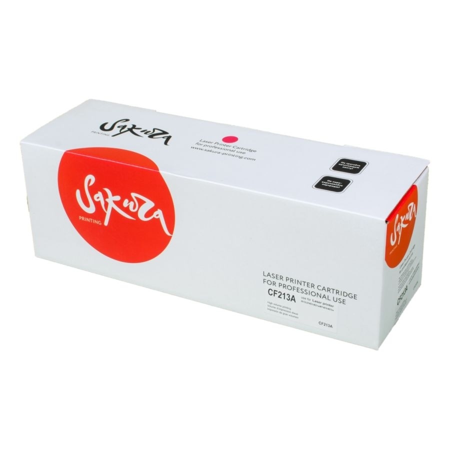 Картридж SAKURA CF213A для HP LJ Pro M251/M276, пурпурный, 1800 к.
Картридж SAKURA CF213A для HP LJ Pro M251/M276, пурпурный, 1800 к.