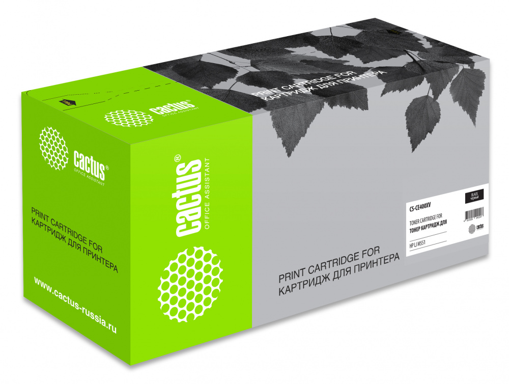 Картридж лазерный Cactus CS-CE400XV черный (11000стр.) для HP LJ M551
Картридж лазерный Cactus CS-CE400XV черный (11000стр.) для HP LJ M551