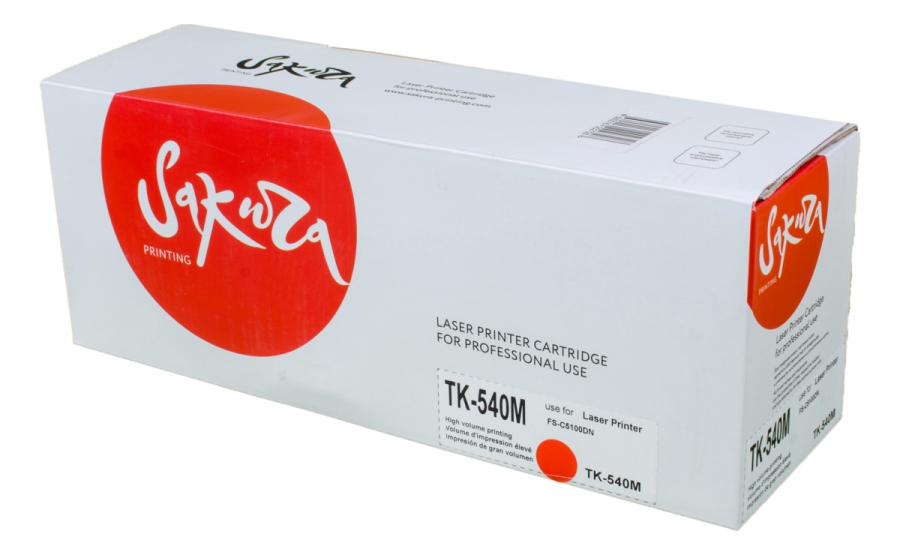 Картридж SAKURA TK540M для Kyocera Mita FS-C5100DN, пурпурный, 4000 к.
Картридж SAKURA TK540M для Kyocera Mita FS-C5100DN, пурпурный, 4000 к.