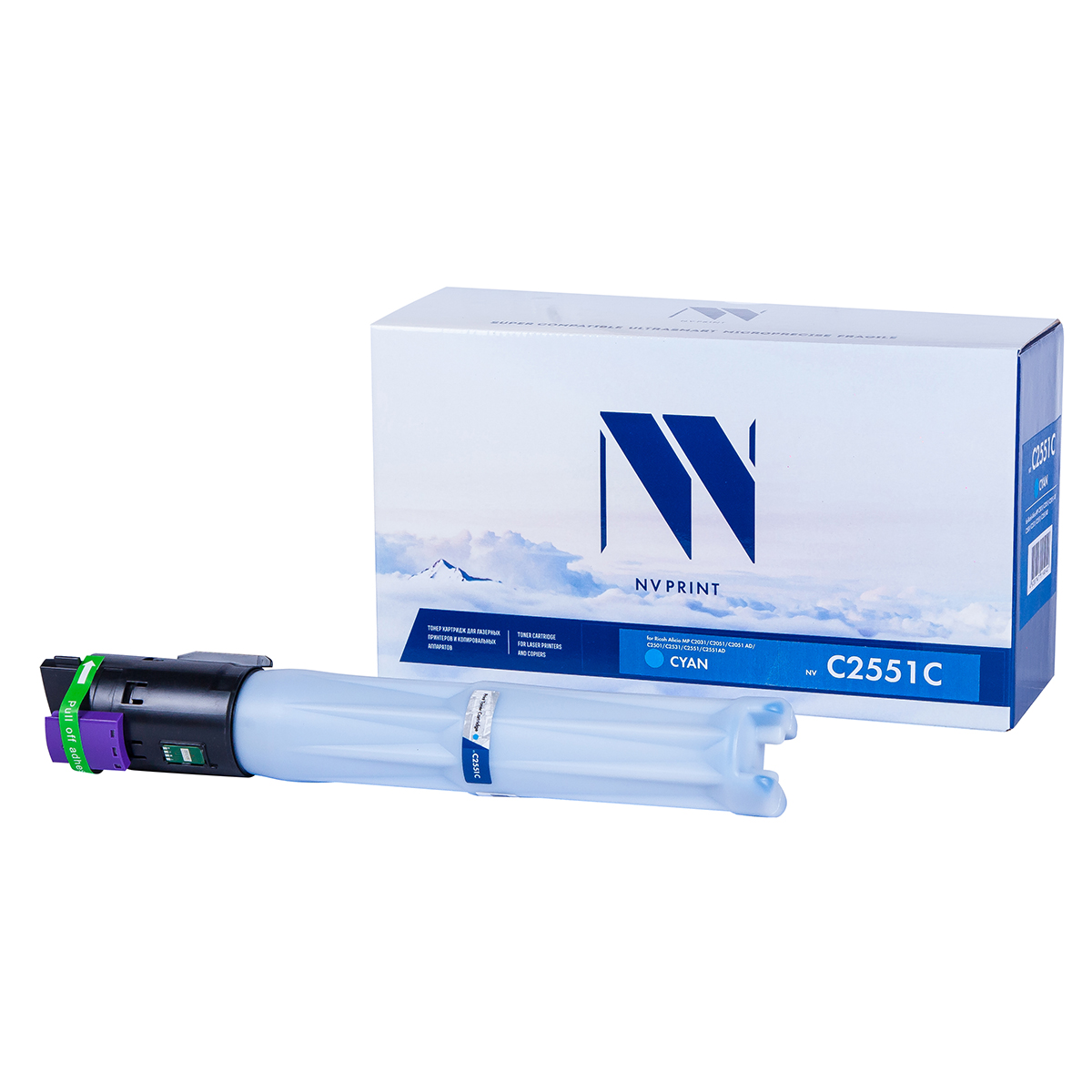 Тонер-картридж NV Print C2551 Cyan для Ricoh Aficio MP C2051/C2051AD/C2551/C2551AD (9500k), Голубой
Тонер-картридж NV Print C2551 Cyan для Ricoh Aficio MP C2051/C2051AD/C2551/C2551AD (9500k), Голубой