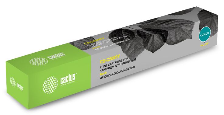 Картридж лазерный Cactus CS-C2503Y желтый (9500стр.) для Ricoh Aficio MP C2003SP/MP C2004ASP/MP C2011SP
Картридж лазерный Cactus CS-C2503Y желтый (9500стр.) для Ricoh Aficio MP C2003SP/MP C2004ASP/MP C2011SP