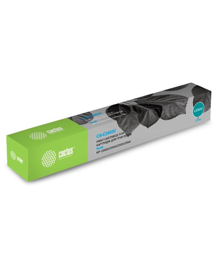 Картридж лазерный Cactus CS-C2503C голубой (9500стр.) для Ricoh Aficio MP C2003SP/C2004ASP/C2011SP
Картридж лазерный Cactus CS-C2503C голубой (9500стр.) для Ricoh Aficio MP C2003SP/C2004ASP/C2011SP