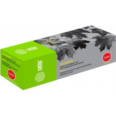 Картридж лазерный Cactus CS-C054HY желтый (2300стр.) для Canon LBP 621Cw/623Cdw/641Cw/643Cdw
Картридж лазерный Cactus CS-C054HY желтый (2300стр.) для Canon LBP 621Cw/623Cdw/641Cw/643Cdw