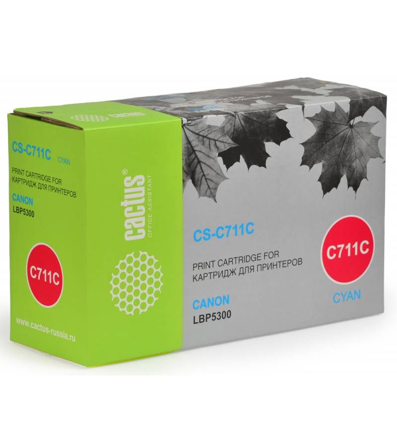 Картридж лазерный Cactus CS-C711C голубой (6000стр.) для Canon LBP5300
Картридж лазерный Cactus CS-C711C голубой (6000стр.) для Canon LBP5300