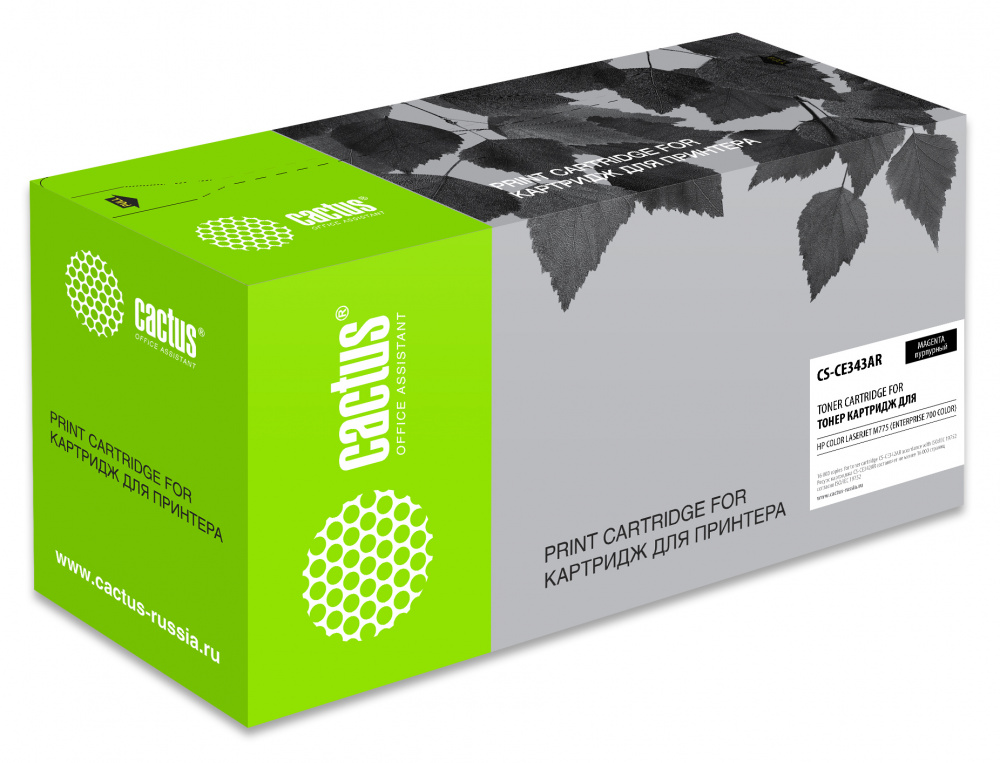 Картридж лазерный Cactus CS-CE343AR пурпурный (16000стр.) для HP CLJ M775
Картридж лазерный Cactus CS-CE343AR пурпурный (16000стр.) для HP CLJ M775