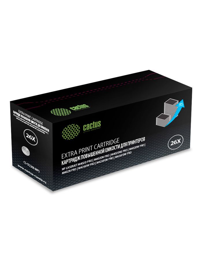 Картридж лазерный Cactus CS-CF226X-MPS черный (12000стр.) для HP LJ M402d/M402n/M426dw/M426fdn/M426fdw
Картридж лазерный Cactus CS-CF226X-MPS черный (12000стр.) для HP LJ M402d/M402n/M426dw/M426fdn/M426fdw