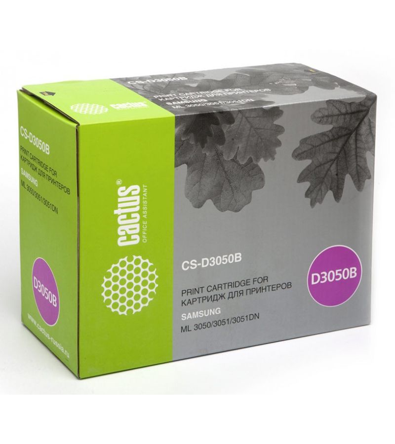 Картридж лазерный Cactus CS-D3050B черный (8000стр.) для Samsung ML-3050/3051/3051N/3051ND
Картридж лазерный Cactus CS-D3050B черный (8000стр.) для Samsung ML-3050/3051/3051N/3051ND