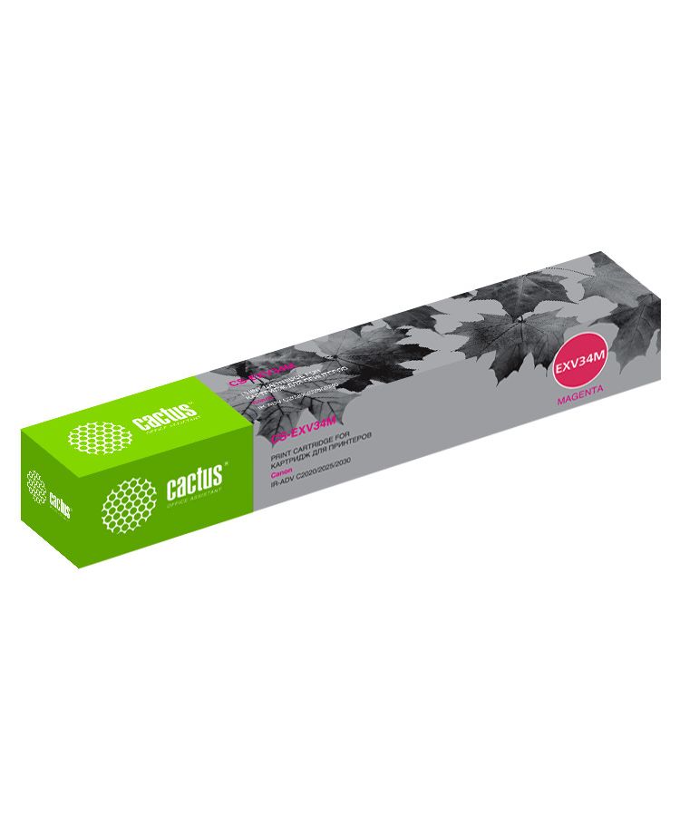 Картридж лазерный Cactus CS-EXV34M пурпурный (19000стр.) для Canon IR Advance C2030L/C2030i/C2020L/C2020i/C2025i
Картридж лазерный Cactus CS-EXV34M пурпурный (19000стр.) для Canon IR Advance C2030L/C2030i/C2020L/C2020i/C2025i