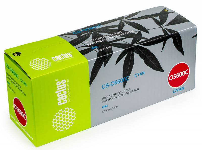 Картридж лазерный Cactus CS-O5600C голубой (2000стр.) для Oki C5600/C5700
Картридж лазерный Cactus CS-O5600C голубой (2000стр.) для Oki C5600/C5700