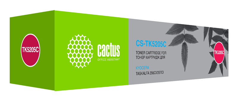 Картридж лазерный Cactus CS-TK5205C голубой (12000стр.) для Kyocera Ecosys 356ci
Картридж лазерный Cactus CS-TK5205C голубой (12000стр.) для Kyocera Ecosys 356ci