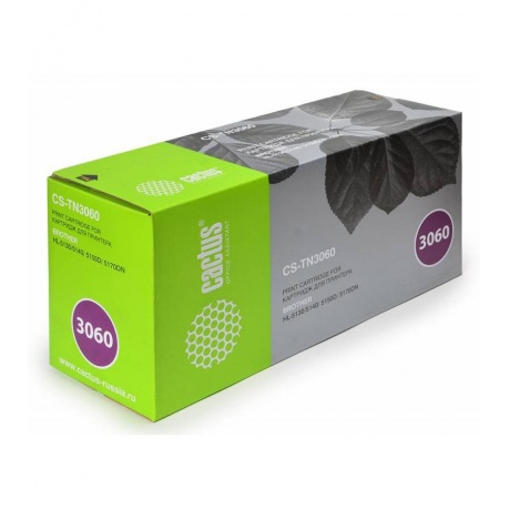 Картридж лазерный Cactus CS-TN3060 черный (6700стр.) для Brother HL-5130/5140/5150D/5170DN
Картридж лазерный Cactus CS-TN3060 черный (6700стр.) для Brother HL-5130/5140/5150D/5170DN