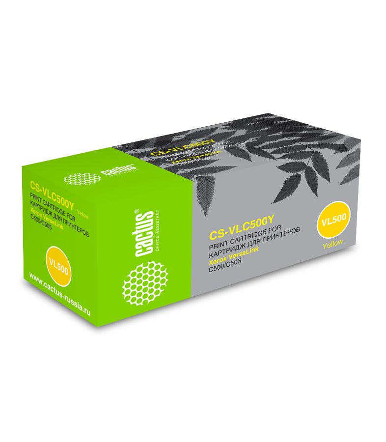 Картридж лазерный Cactus CS-VLC500Y 106R03879 желтый (2400стр.) для Xerox VersaLink C500/C505
Картридж лазерный Cactus CS-VLC500Y 106R03879 желтый (2400стр.) для Xerox VersaLink C500/C505
