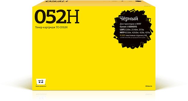Картридж лазерный T2 TC-C052H Black, Черный
Картридж лазерный T2 TC-C052H Black, Черный