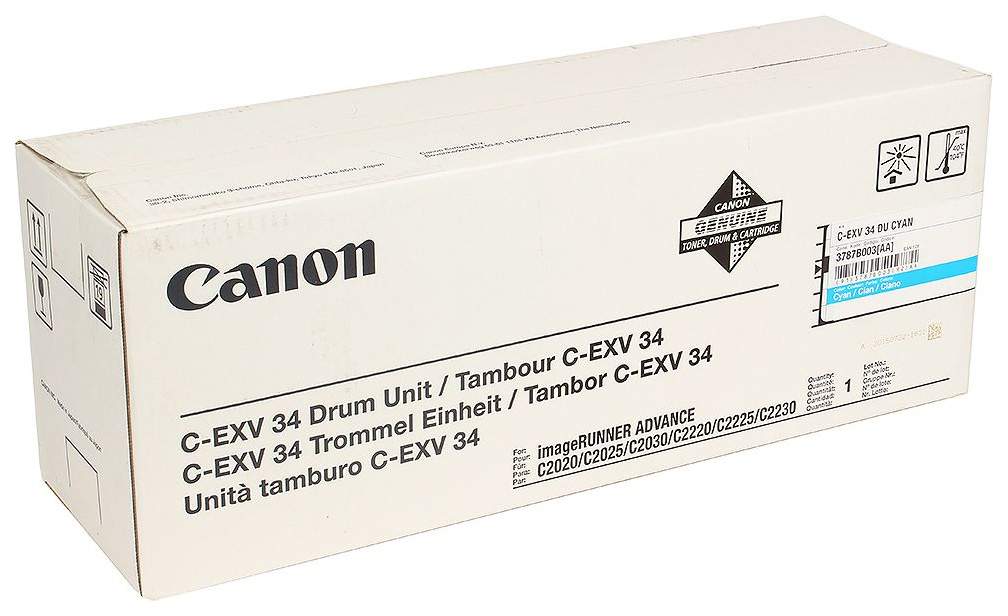 Барабан CANON С-EXV34 C голубой
Барабан CANON С-EXV34 C голубой