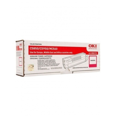 Тонер-картридж Oki C5850/5950/MC560 6K (magenta), Пурпурный
Тонер-картридж Oki C5850/5950/MC560 6K (magenta), Пурпурный
